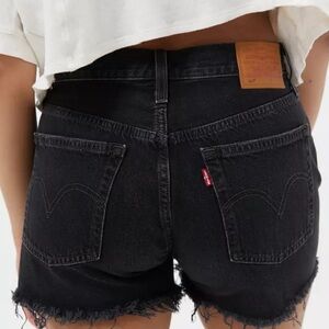 Levi’s 501 Shorts Dark Gray Distressed
